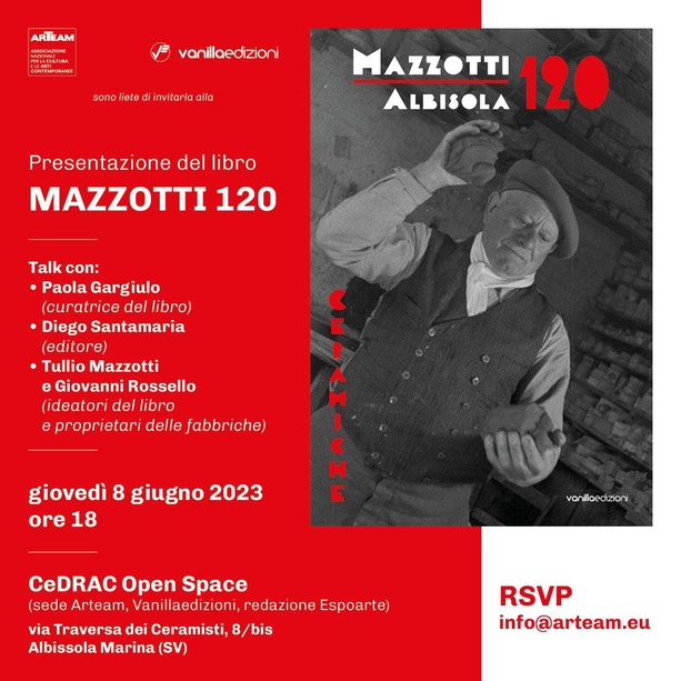 Mazzotti 120 Albisola: il libro