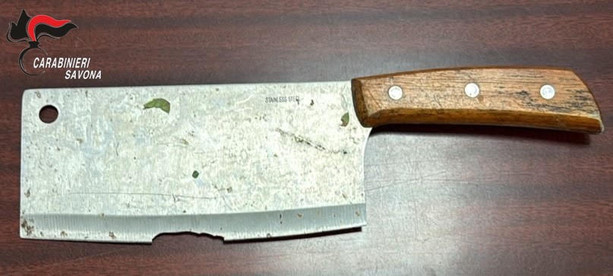 Aggredisce il fratello con una mannaia: arrestato ad Albenga Aggredisce il fratello con una mannaia: arrestato ad Albenga