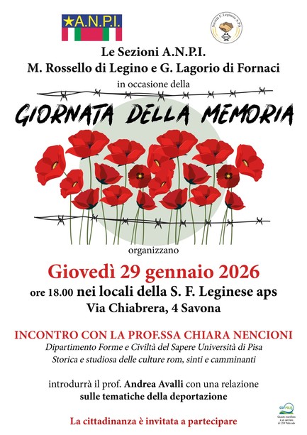 Giorno della Memoria, Savona ospita Chiara Nencioni Giorno della Memoria, Savona ospita Chiara Nencioni