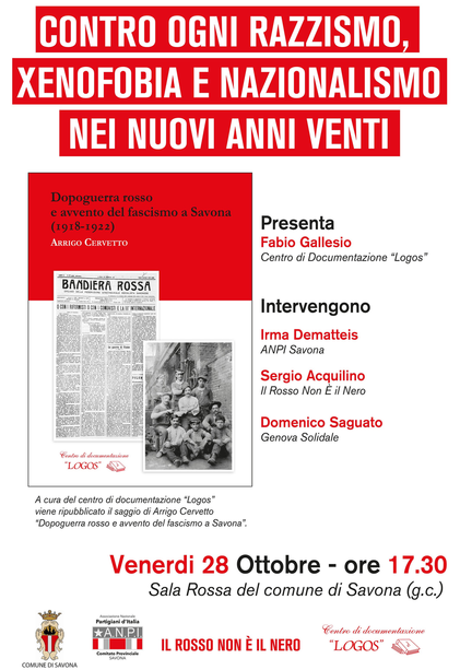 Contro ogni razzismo, xenofobia e nazionalismo nei nuovi Anni Venti