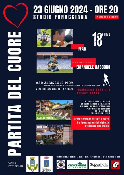Partita del cuore, un sorriso per Ivan
