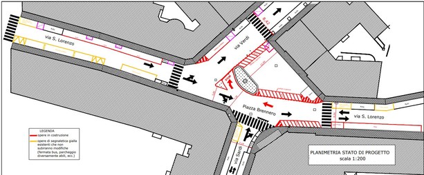 Piazza Brennero, da lunedì iniziano i lavori di riqualificazione