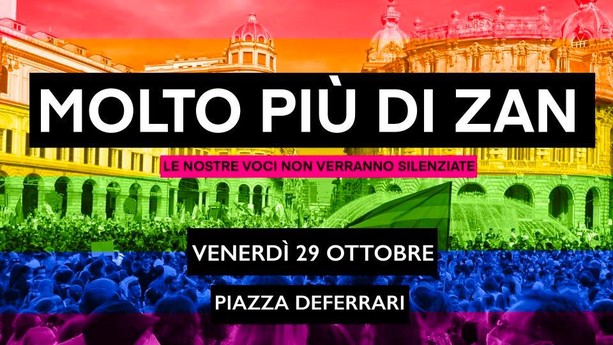 Affossamento Ddl Zan: domani il presidio di Liguria Pride