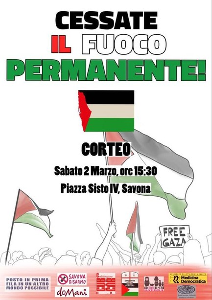 Savona in corteo per la pace in Palestina