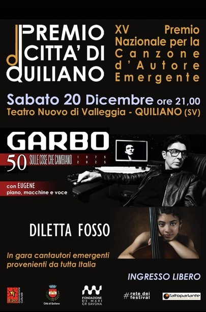 A Quiliano un premio ai cantautori emergenti: ecco i finalisti A Quiliano un premio ai cantautori emergenti: ecco i finalisti