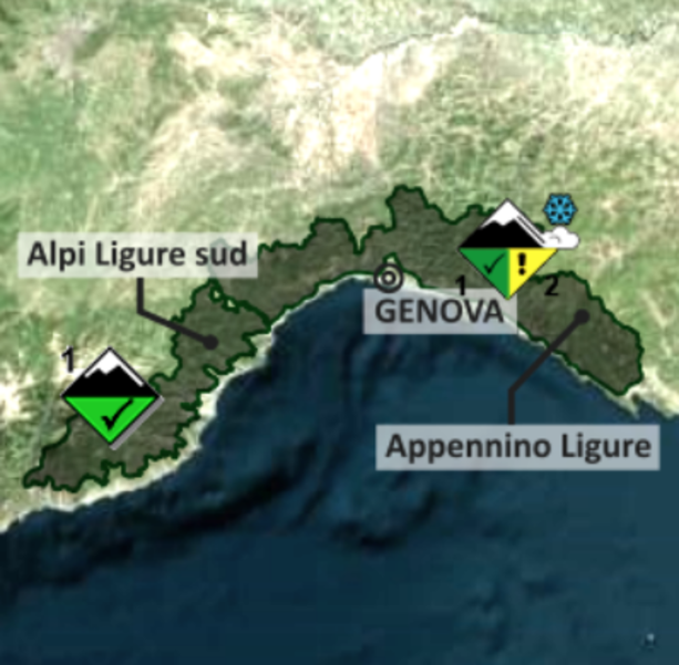 Arpal, emessa la prima allerta valanghe