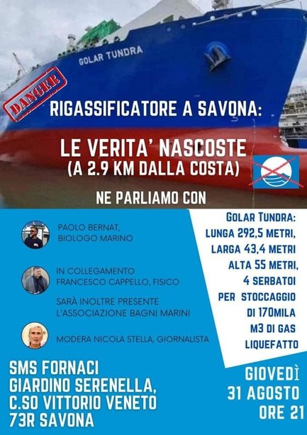 Rigassificatore a Savona: le verità nascoste