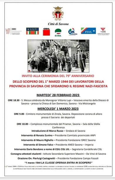 1 marzo 1944, Savona ricorda