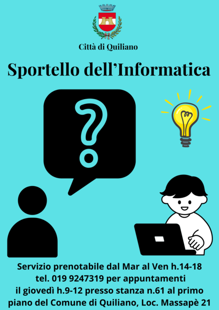 A Quiliano il nuovo sportello dell'informatica