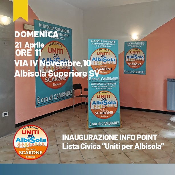 Amministrative, la lista Uniti per Albisola inaugura l’Infopoint