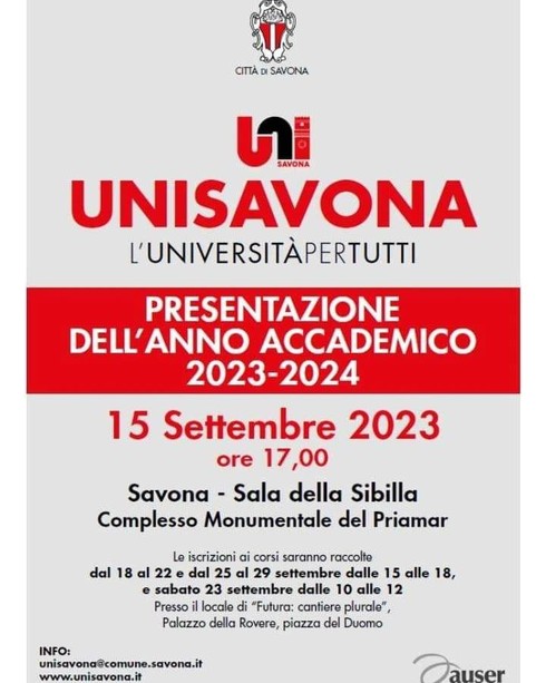 Tornano i corsi di UniSavona: oggi la presentazione sul Priamar