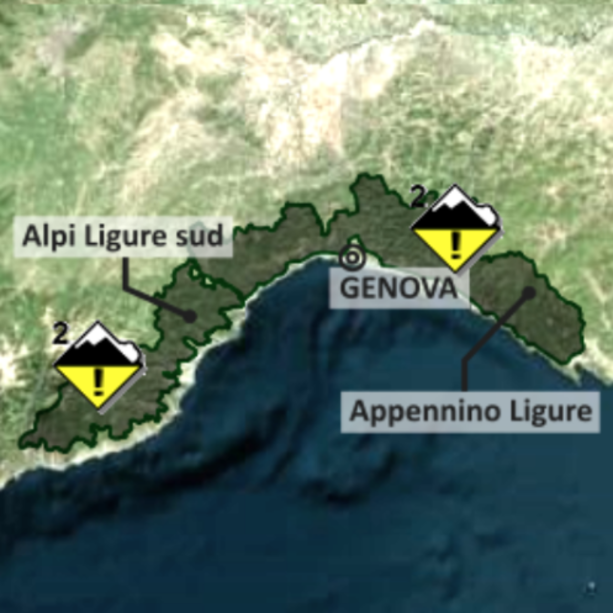 Valanghe, allerta gialla su Alpi liguri sud e Appennino Ligure