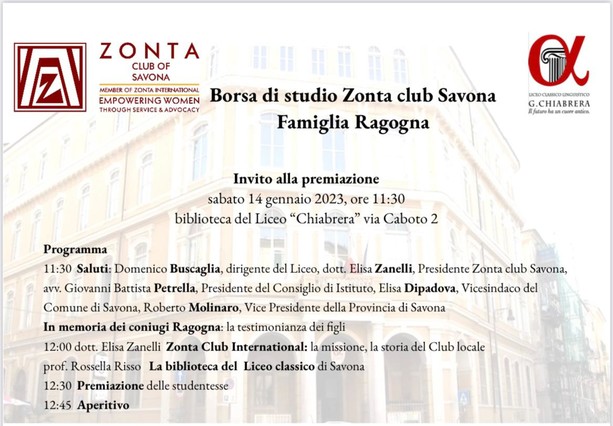 Savona, una borsa di studio in ricordo dei coniugi Ragogna